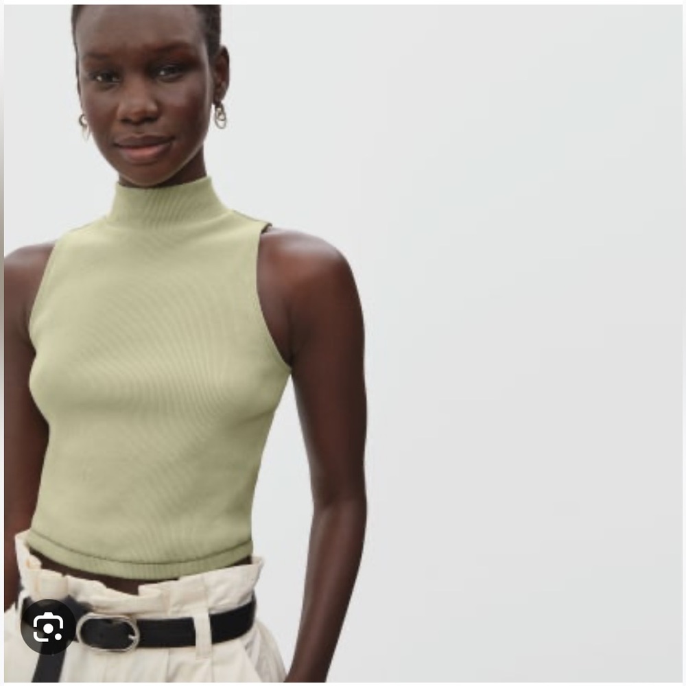 EVERLANE Ribbed Mock Neck Tank